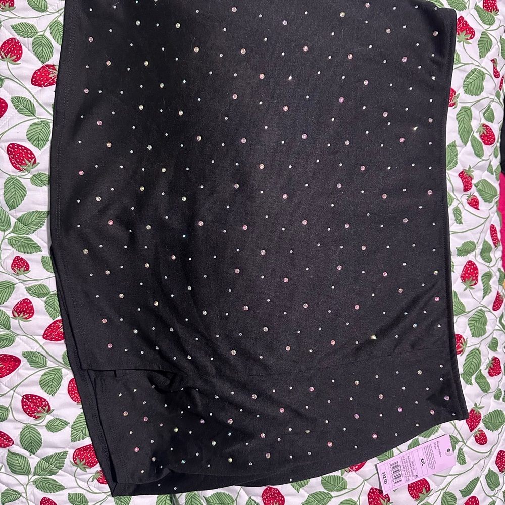 Wild Fable Black Skort with Rhinestone Accents